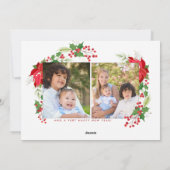 Holly Jolly Vakantie Fotokaarten Feestdagenkaart (Achterkant)