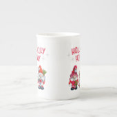 Holly Jolly Vakantie Gnomen Whimsical Kerstmis Porselein Kop (Voorkant)