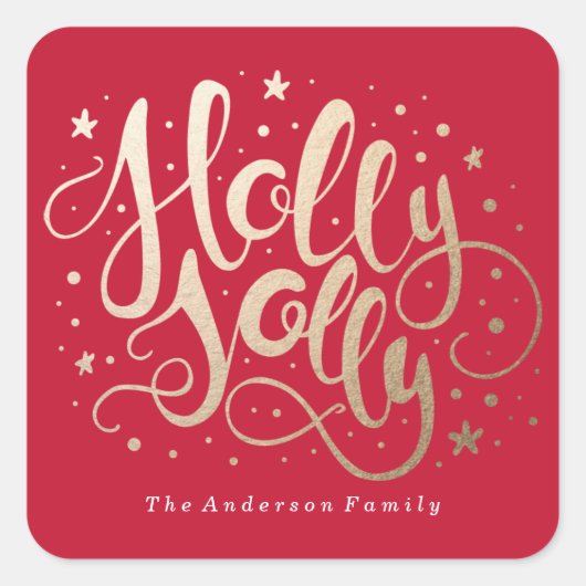 Holly Jolly | Vakantie Stickers (Voorkant)