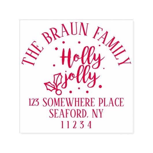 HOLLY JOLLY VAKANTIEADRES STEMPEL (Design)