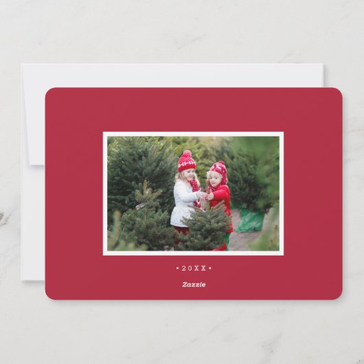 Holly Jolly | Vakantieknopkaart Feestdagenkaart (Achterkant)