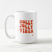 Holly Jolly Vibes - Een vrolijk vakantiebericht Koffiemok (Links)