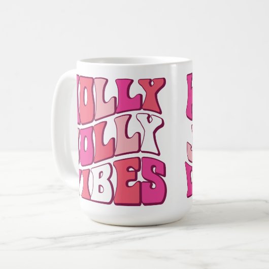 Holly jolly vibes: Kerst Drink Koffie Mok (Voorkant links)