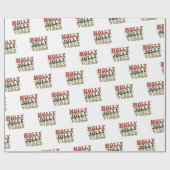 Holly Jolly Vibes Retro 1960 kerstcadeau Cadeaupapier (Vlak)