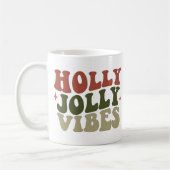 Holly Jolly Vibes Retro 1960 kerstcadeau Koffiemok (Links)