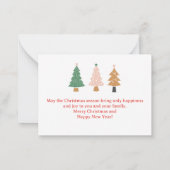 Holly Jolly Vibes Retro Kerstmis Fotovakantie Notitiekaartje (Achterkant)