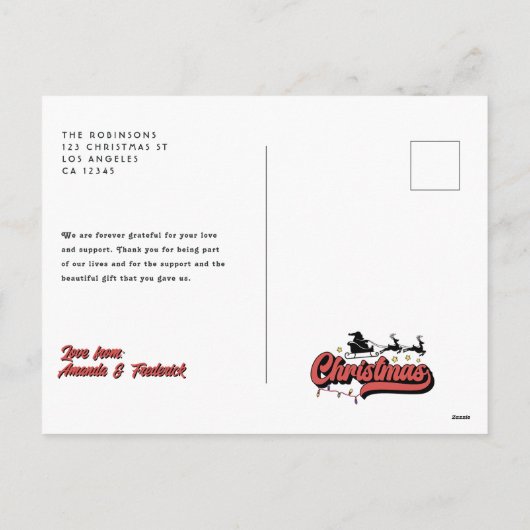 "Holly Jolly Vibes" Retro Kerstverlichting Foto Feestdagenkaart