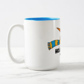 Holly Jolly Vibes Snowman Tweekleurige Koffiemok (Links)