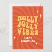 Holly Jolly Vibes - Vrolijk kerstfeest Feestdagenkaart (Voorkant)