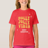 Holly Jolly Vibes - Vrolijk kerstfeest T-shirt (Voorkant)