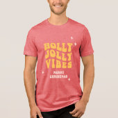 Holly Jolly Vibes - Vrolijk kerstfeest Tri-Blend Shirt (Voorkant)