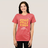 Holly Jolly Vibes - Vrolijk kerstfeest Tri-Blend Shirt (Voorkant volledig)