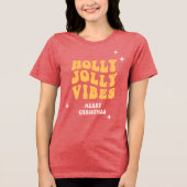 Holly Jolly Vibes - Vrolijk kerstfeest Tri-Blend Shirt (Voorkant)