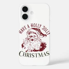 Holly Jolly Vintage Christmas iPhone 16 Hoesje