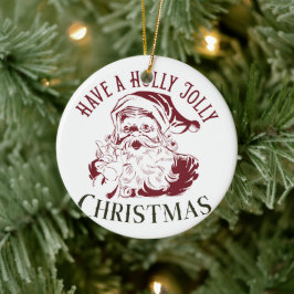 Holly Jolly Vintage Christmas Keramisch Ornament