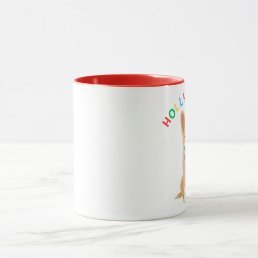 Holly Jolly Welsh Corgi Mok (Midden)