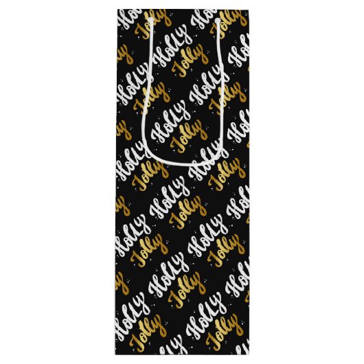 Holly Jolly Wijn Cadeautas (Voorkant)