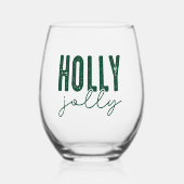 Holly Jolly Wijnglas Zonder Voet (Voorkant)