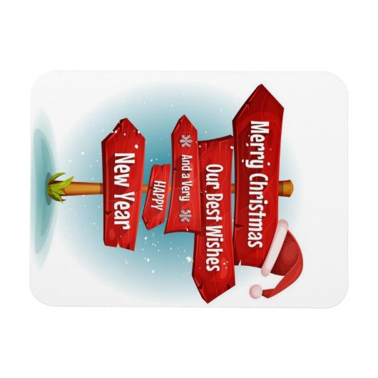 'Holly Jolly Wishes' Magneet (Horizontaal)