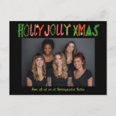 HOLLY JOLLY XMAS Christmas Custom Business Feestdagenkaart (Voorkant)