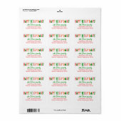 HOLLY JOLLY XMAS Holiday Christmas CUSTOM address Etiket (Full Sheet)