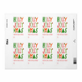 HOLLY JOLLY XMAS Holiday Kerstmis CUSTOM Etiket (Full Sheet)
