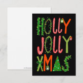 HOLLY JOLLY XMAS Sweet Feestdagen Kerstmis (Voorkant / Achterkant)