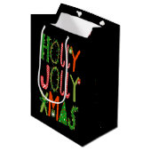 HOLLY JOLLY XMAS Sweet Feestdagen Kerstmis Medium Cadeauzakje (Voorkant Gekanteld)