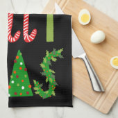 HOLLY JOLLY XMAS Sweet Holiday Kerstmis Theedoek (Quarter Fold)