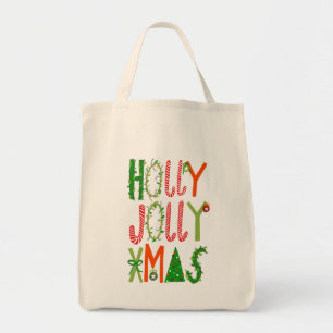 HOLLY JOLLY XMAS Sweet Holiday Kerstmis Tote Bag