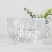 Holly Jolly Zakelijke Kerstkaart (Staand voorkant)