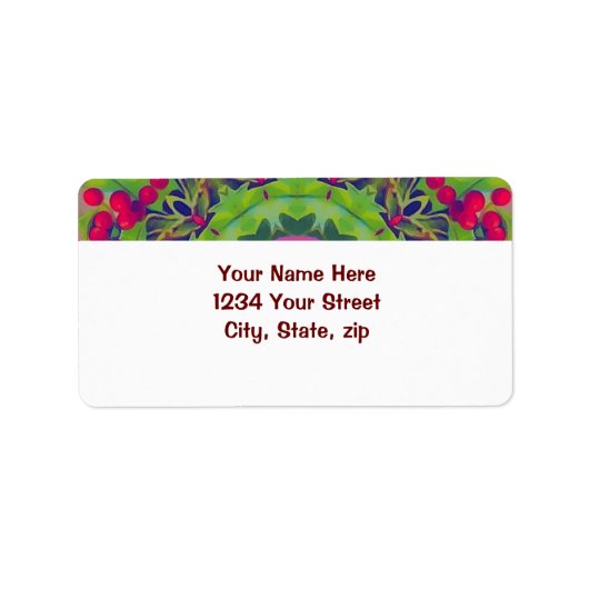 Holly Kaleidoscoop Etiket (Voorkant)