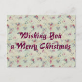 Holly, Kersen en Bogen Kerst briefkaart (Voorkant)