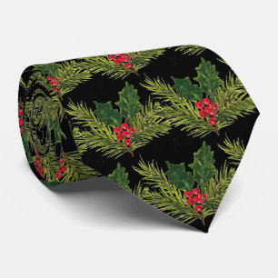 Holly Kerst Guns Rood Feestelijk Stropdas