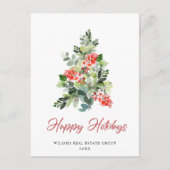 Holly kerstboom Corporate Greeting Holiday Briefkaart (Voorkant)