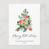 Holly kerstboom Corporate Greeting Holiday Briefkaart (Voorkant)