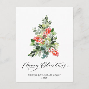 Holly kerstboom Corporate Greeting Holiday Briefkaart