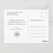 Holly kerstboom Corporate Greeting Holiday Briefkaart (Achterkant)