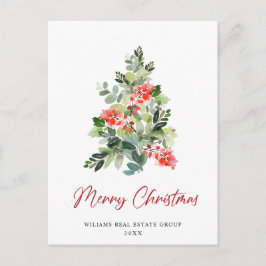 Holly kerstboom Corporate Greeting Holiday Briefkaart