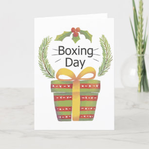 holly kerstboxing day feestdagen kaart