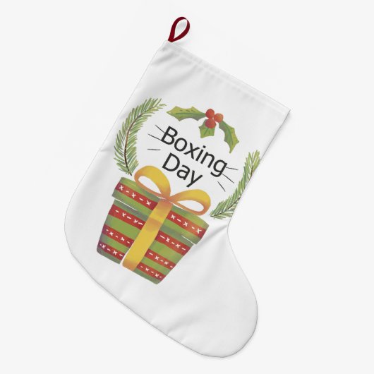 holly kerstboxing day grote kerstsok (Voorkant (Hangend))