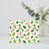 Holly KerstBriefkaart Briefkaart (Staand voorkant)