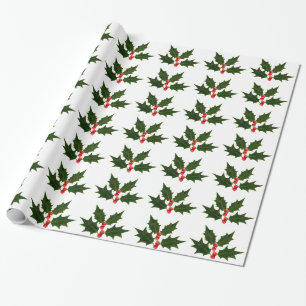 Holly kerstcadeaupapier cadeaupapier