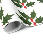 Holly kerstcadeaupapier cadeaupapier (Rol Hoek)