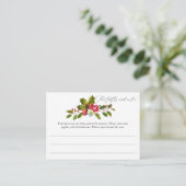 Holly Kerstfeest Vrijgezellenfeest Game Informatiekaartje (Staand voorkant)