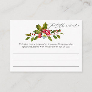 Holly Kerstfeest Vrijgezellenfeest Game Informatiekaartje