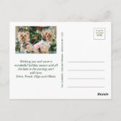 Holly Kerstfeestdag 4 PHOTO Greeting Briefkaart (Achterkant)