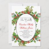 Holly Kerstfeestdag Branch Berry Kaart (Voorkant)