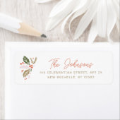 Holly Kerstfeestdag — Retouradres Etiket (Insitu)