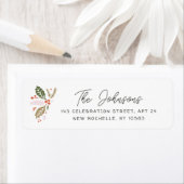  Holly Kerstfeestdag — Retouradres Etiket (Insitu)